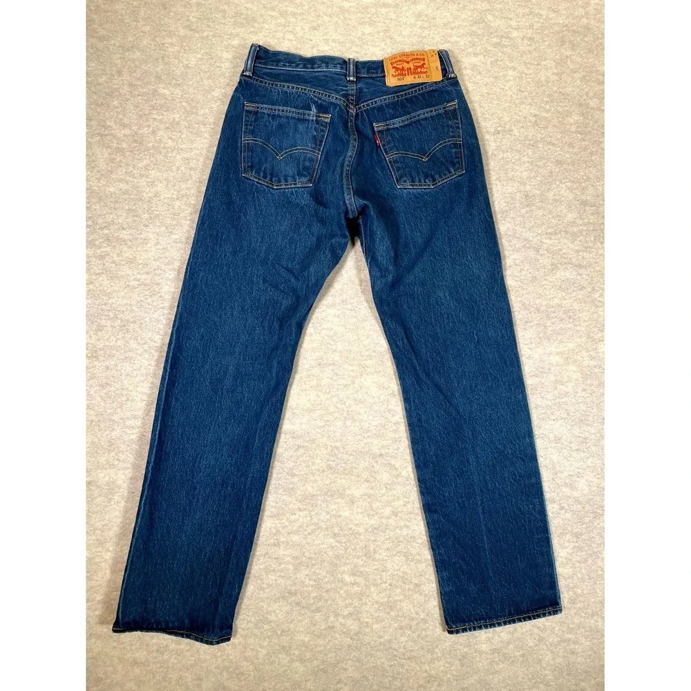 Levi's 501 Original Straight Jeans Mens 31x32‎ Blue Denim Button Fly Authentic